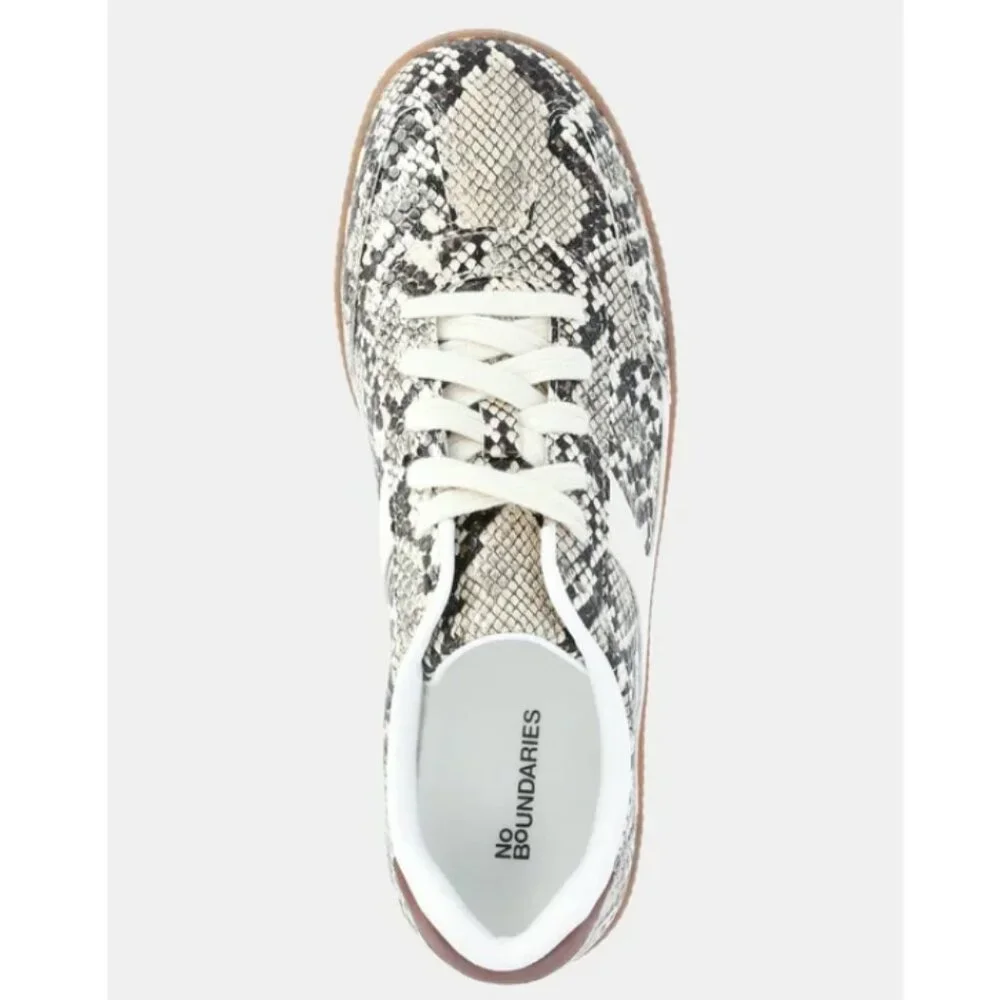 No Boundaries Women's Lace Up Sport Sneakers Snake Print - Picture 5 of 5